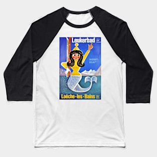 Leukerbad, Station thermale, Ski Poster Baseball T-Shirt